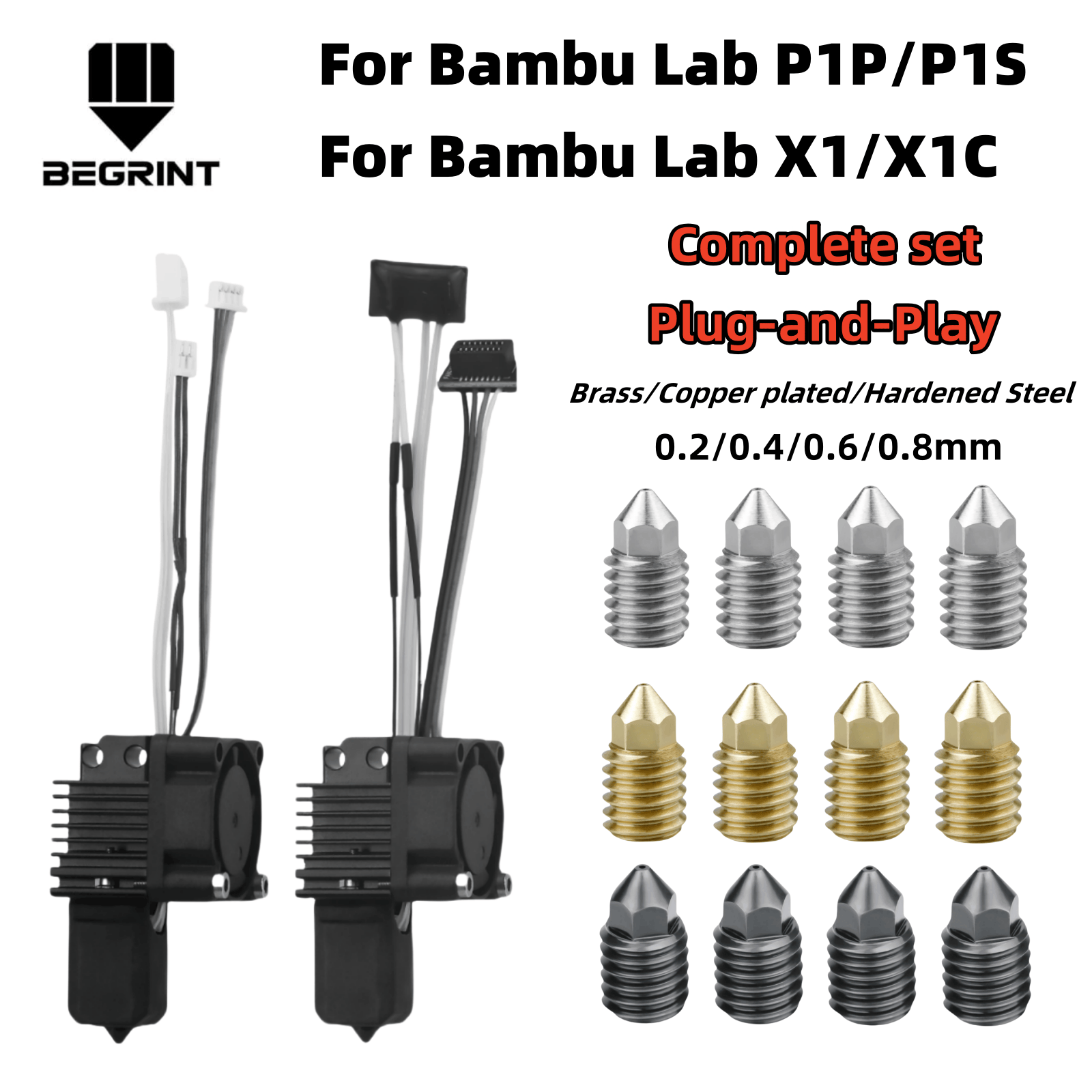 Hotend 0.4Mm - Для Bambu Lab X1C P1P P1S