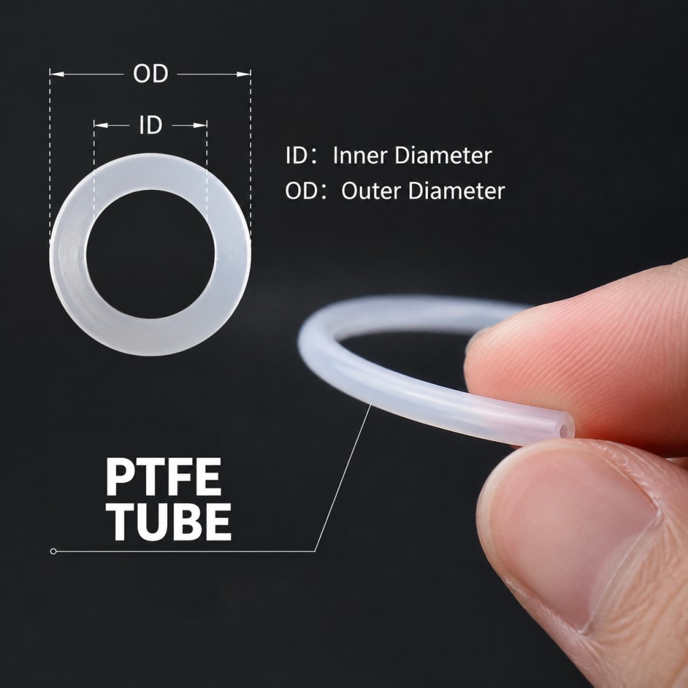 Ptfe Tube - Белая трубка из ПТФЭ с изоляцией,