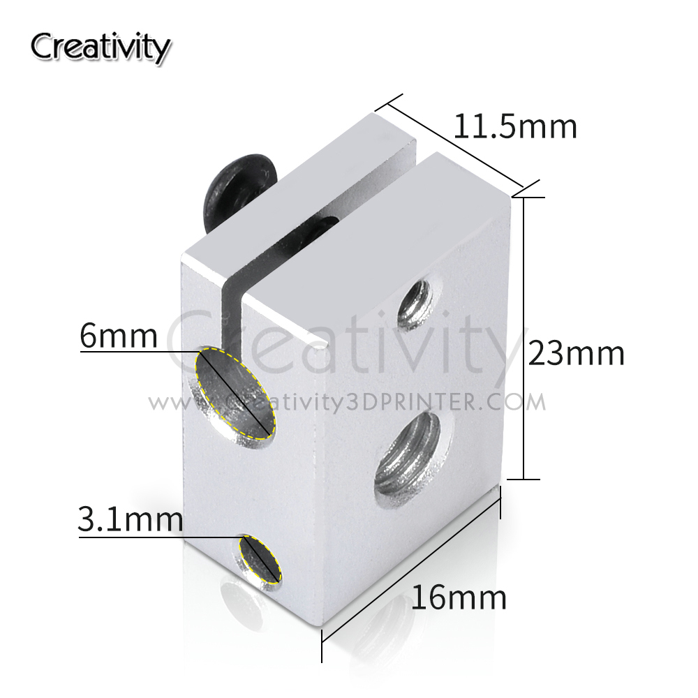 Нагревательный блок V6 PT100 и – обзор и цена Direct Drive Extruder