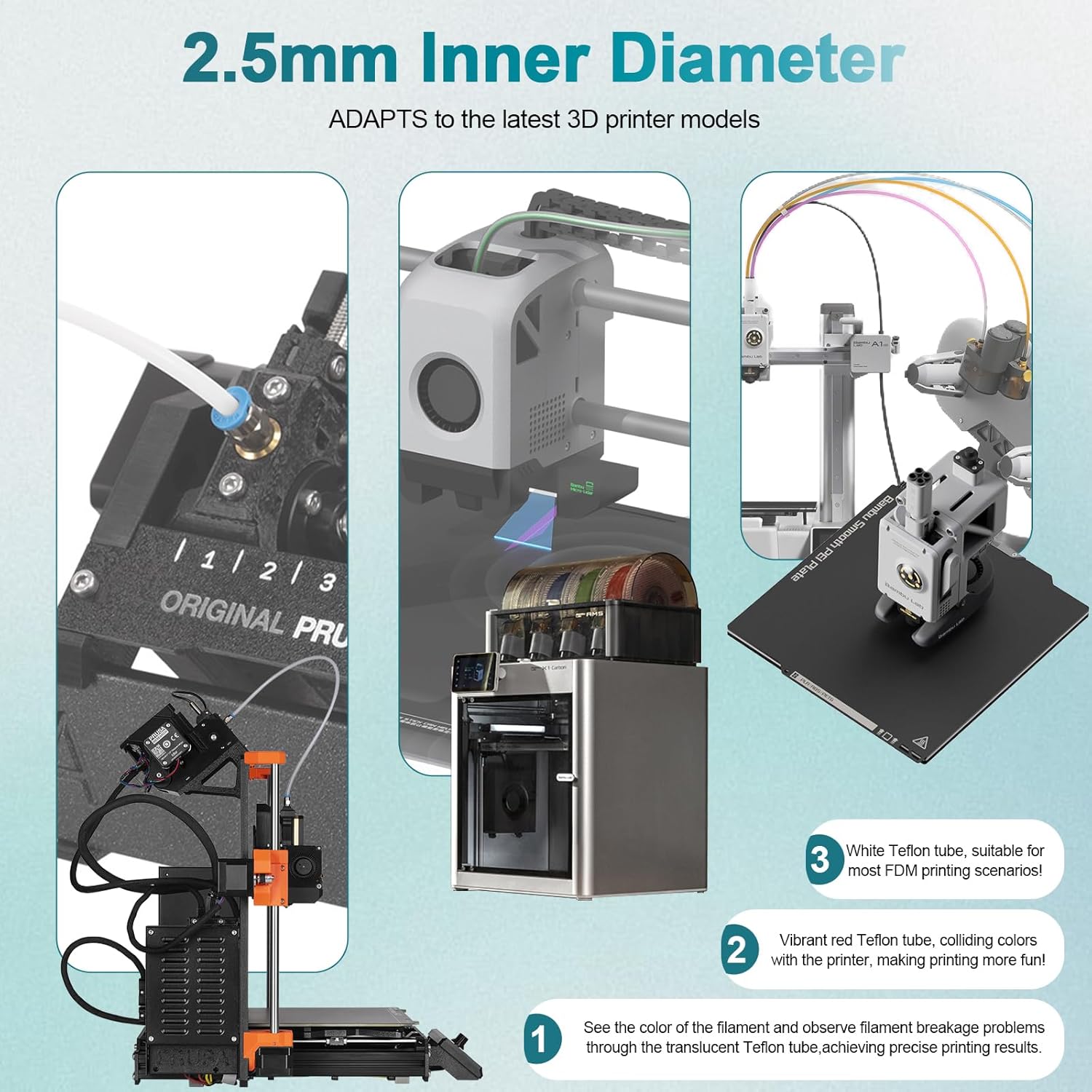 Трубка из PTFE для Bambu Lab,  – обзор и цена Direct Drive Extruder